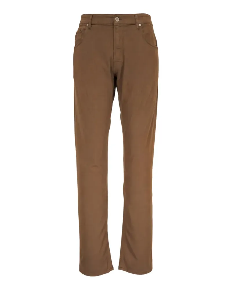 PT TORINO Gerade Hose im Five-Pocket-Design - Braun Braun