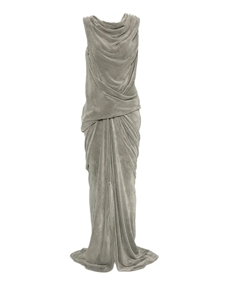 Rick Owens Drapiertes Maxikleid - Grau Grau