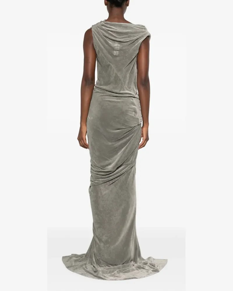 Rick Owens Drapiertes Maxikleid - Grau Grau