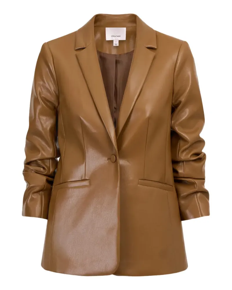 Cinq à Sept Kylie Jacke mit gerafften Ärmeln - Braun Braun