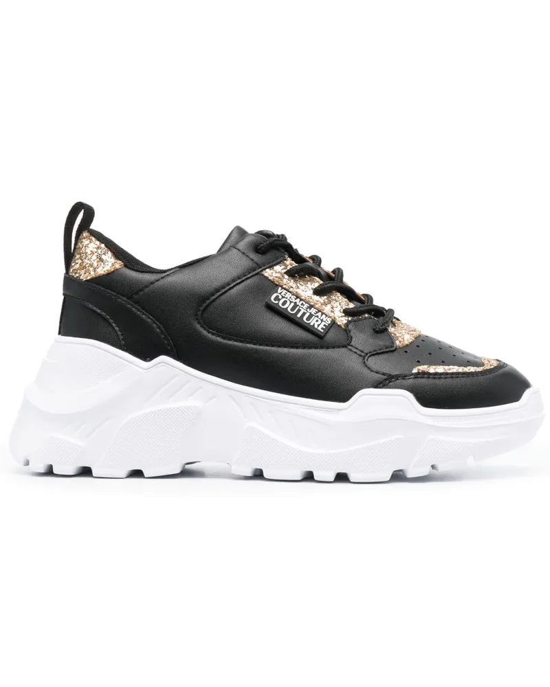 Versace Jeans Sneakers mit Glitter-Detail - Schwarz Schwarz