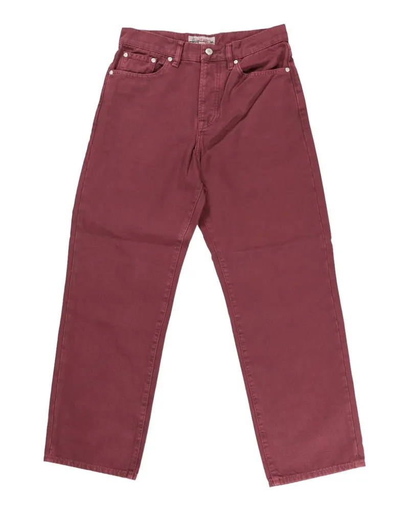 Stüssy Stückgefärbte Big Ol Jeans - Rot Rot