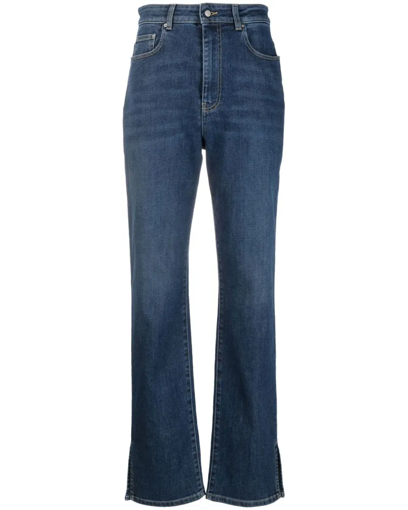 Fabiana Filippi Bootcut-Jeans mit Schlitzen - Blau Blau
