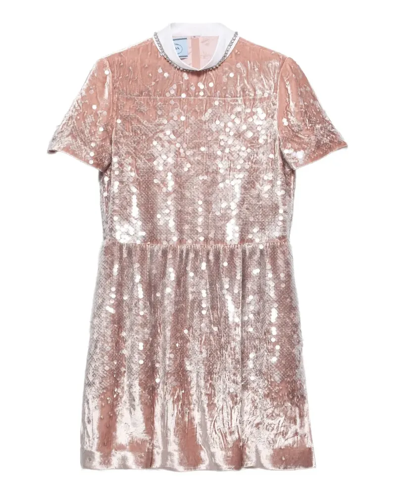 Prada sequined velvet mini-dress - Rosa Rosa