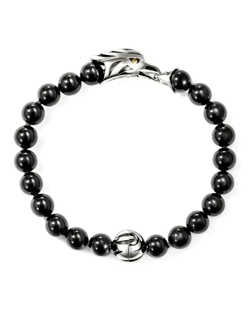 John Hardy sterling silver onyx eagle bracelet - Schwarz Schwarz
