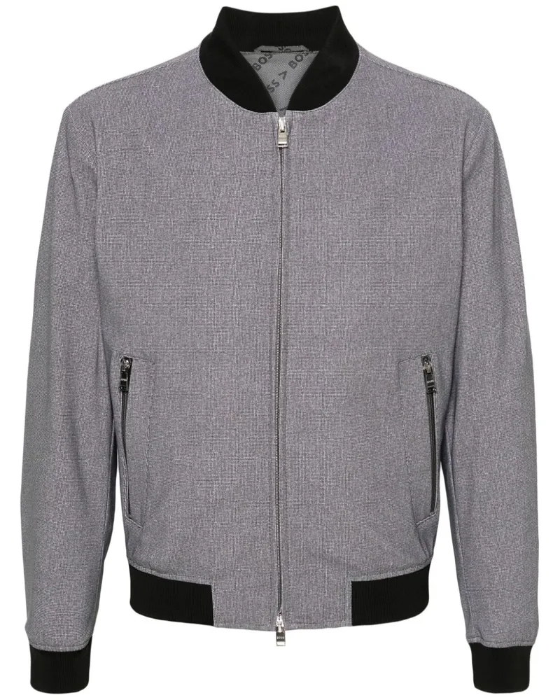HUGO BOSS Jacke mit Hahnentrittmuster - Grau Grau