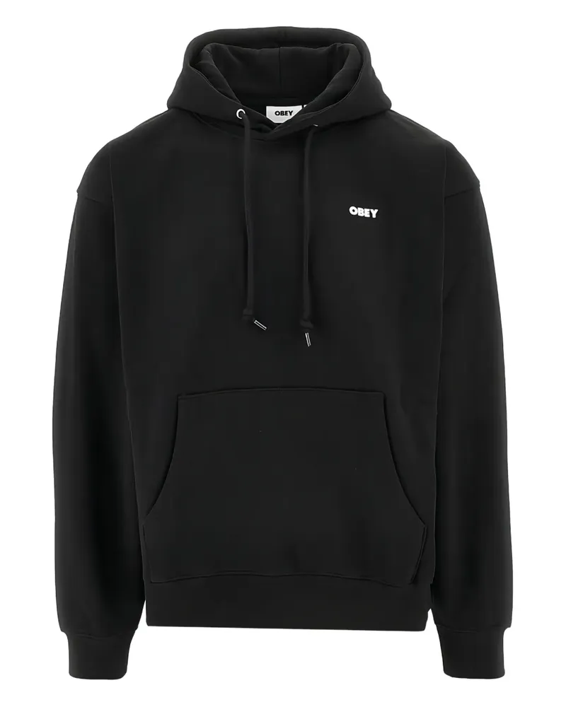 Obey Bold drawstring hoodie - Schwarz Schwarz