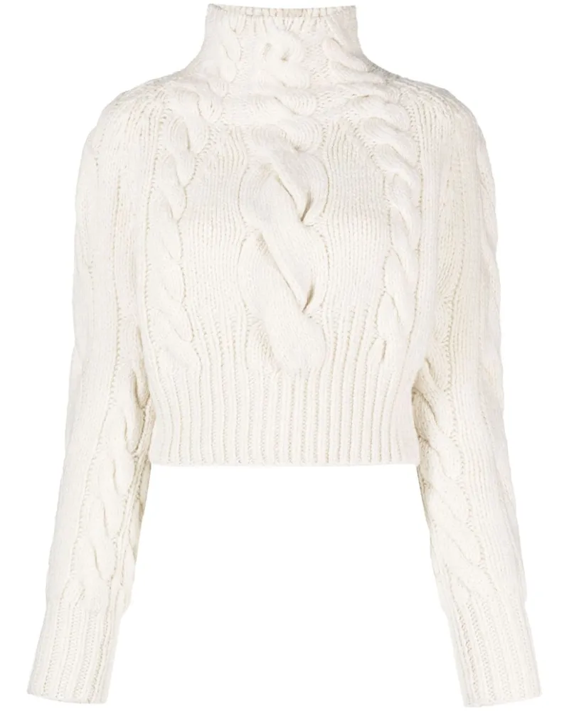 Zimmermann Pullover mit Rüschenkragen - Weiß Weiß