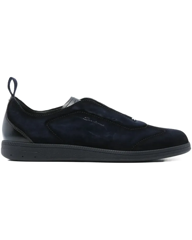 Santoni Slip-On-Sneakers aus Wildleder - Blau Blau