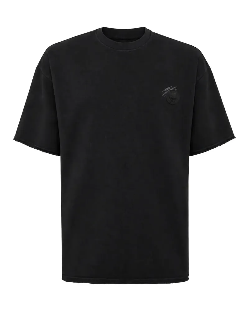 Philipp Plein raw-edge T-shirt - Schwarz Schwarz