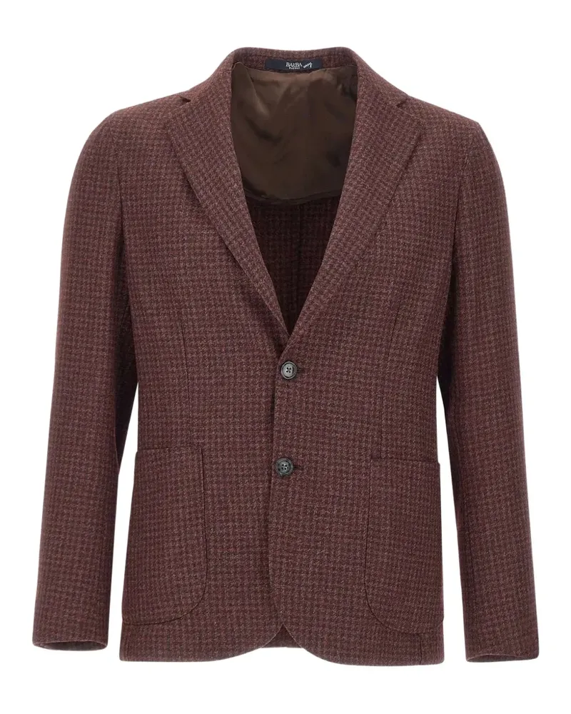 BARBA Easy J Mono Sakko mit Hahnentrittmuster - Rot Rot