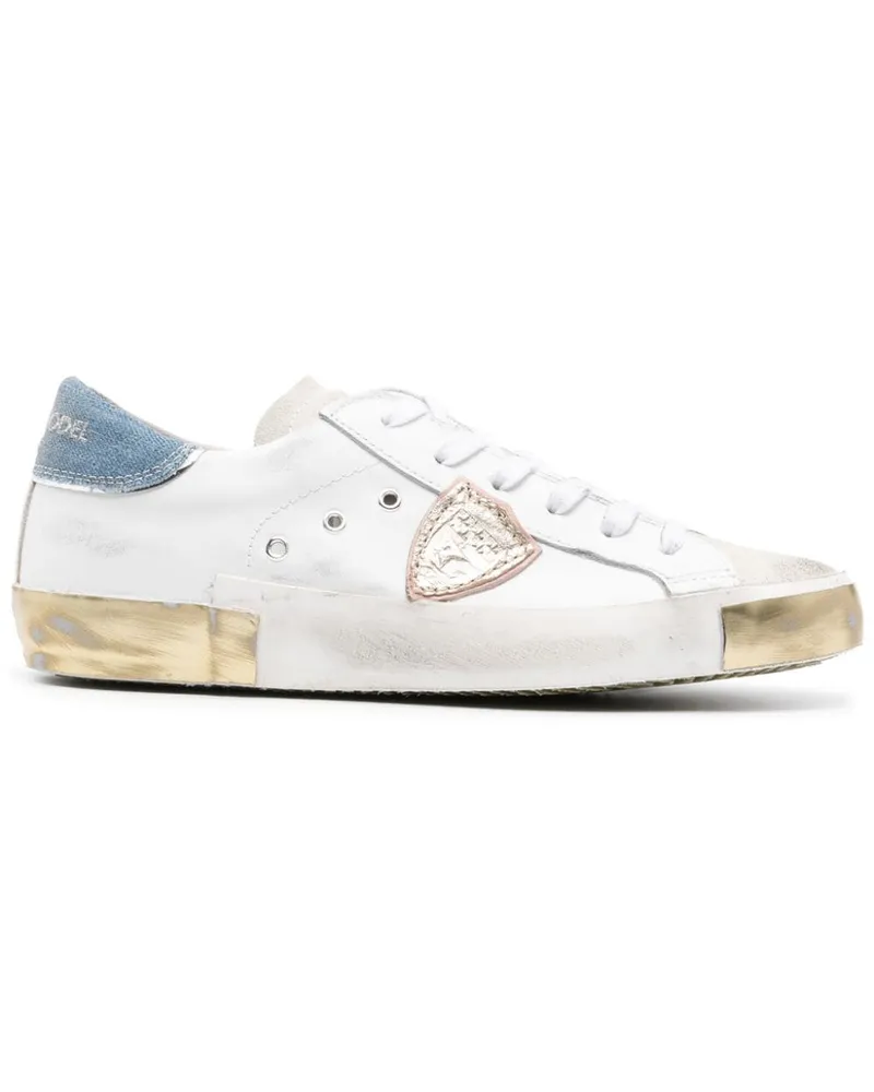 Philippe Model Paris Sneakers mit Logo-Patch - Weiß Weiß
