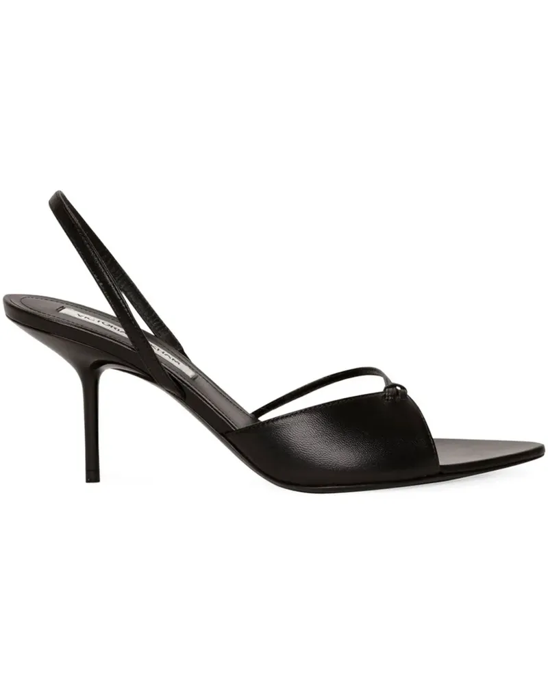 Victoria Beckham Harlow Slingback-Sandalen mit Knotendetail 75mm - Schwarz Schwarz