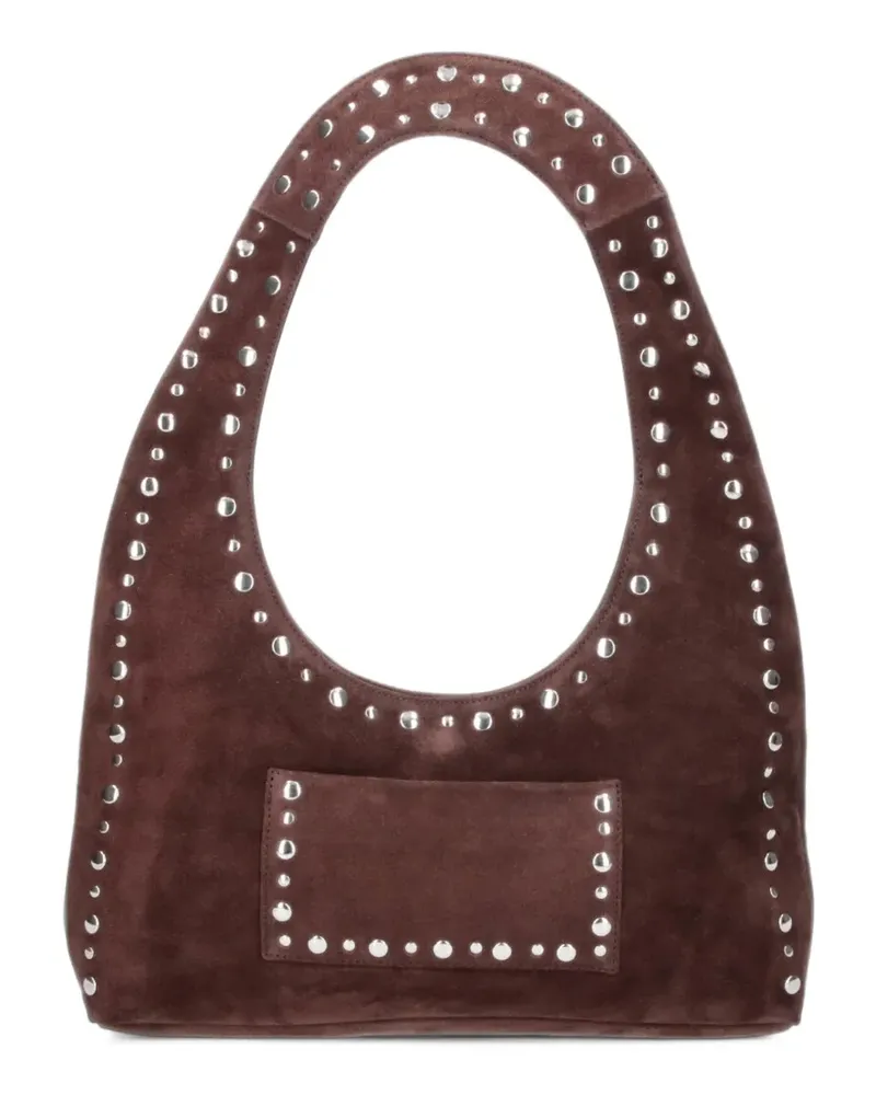 GIMAGUAS Franca studded suede shoulder bag - Braun Braun