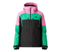 Exa Kapuzenjacke in Colour-Block-Optik - Schwarz