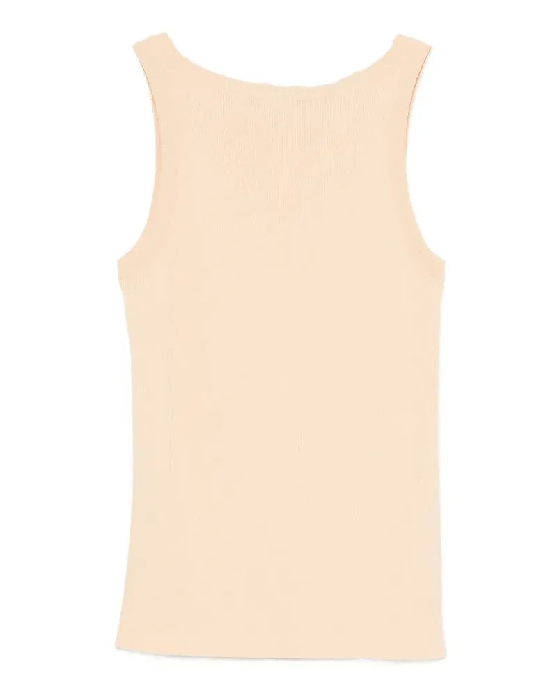 Liviana Conti ribbed-knit tank top - Nude Nude