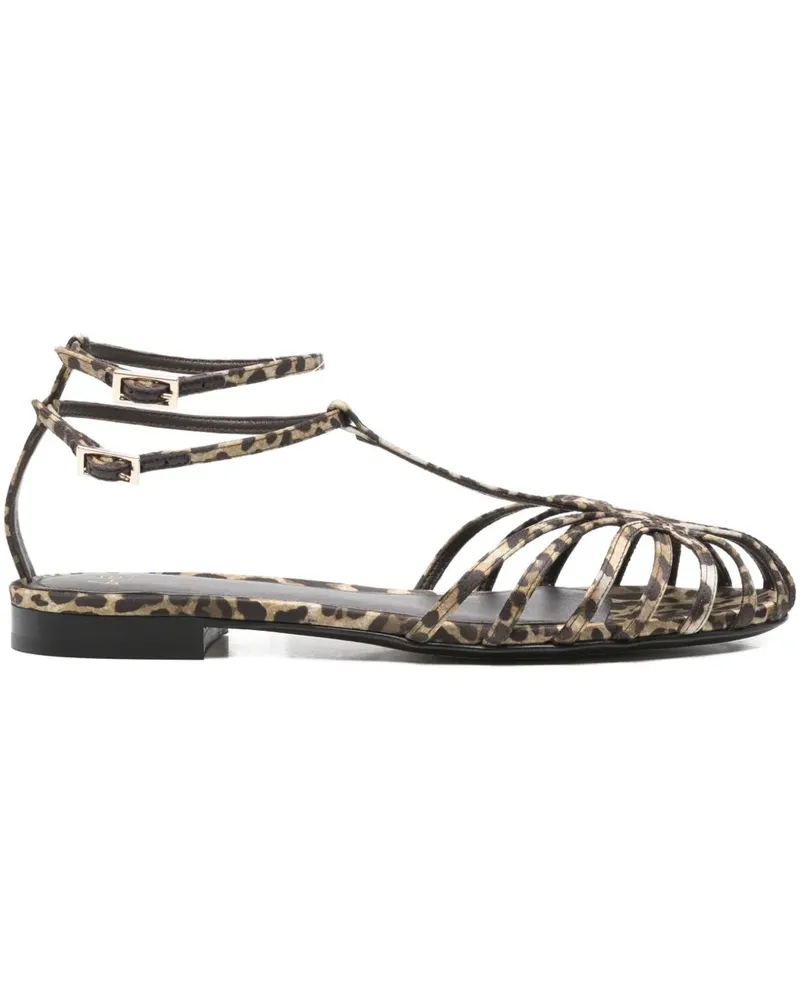 Alevì Sandalen mit Leoparden-Print - Braun Braun