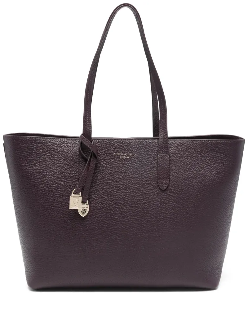 Aspinal of London shield charm east west tote - Violett Violett