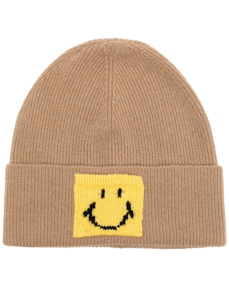 Joshua Sanders Beanie mit Smiley - Braun Braun
