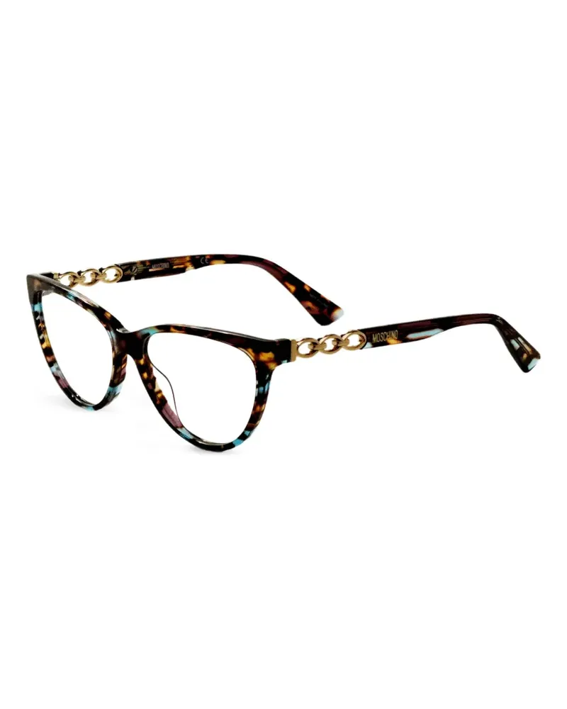Moschino Cat-Eye-Brille in Schildpattoptik - Braun Braun