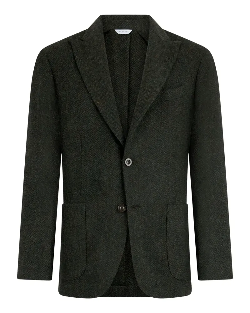 Boglioli Einreihiges Shetland Sakko - Grün Grün