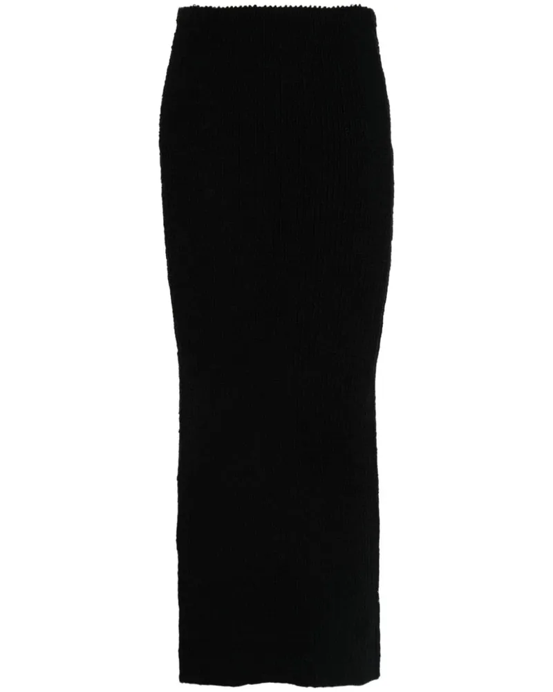 Acne Studios Midirock aus geripptem Strick - Schwarz Schwarz