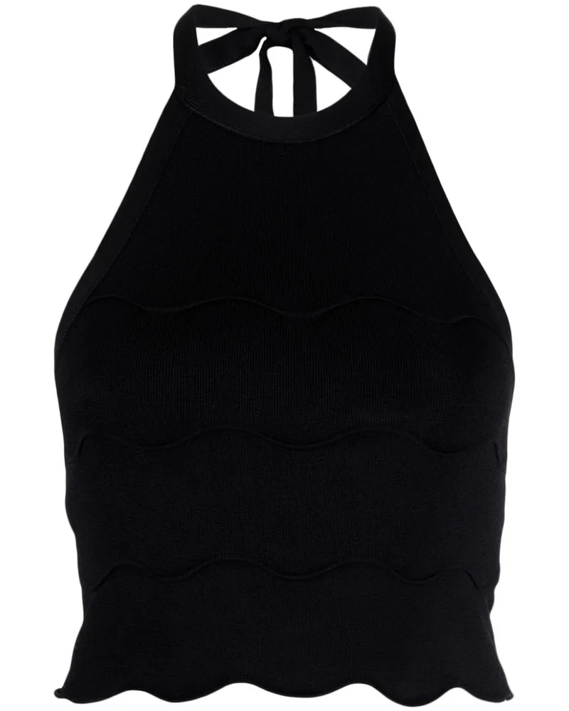 Patou Wave Milano Neckholder-Top - Schwarz Schwarz