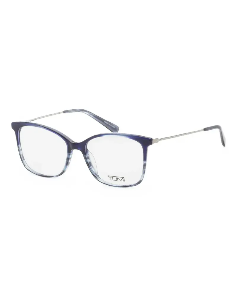 Tumi geometric-frame glasses - Blau Blau