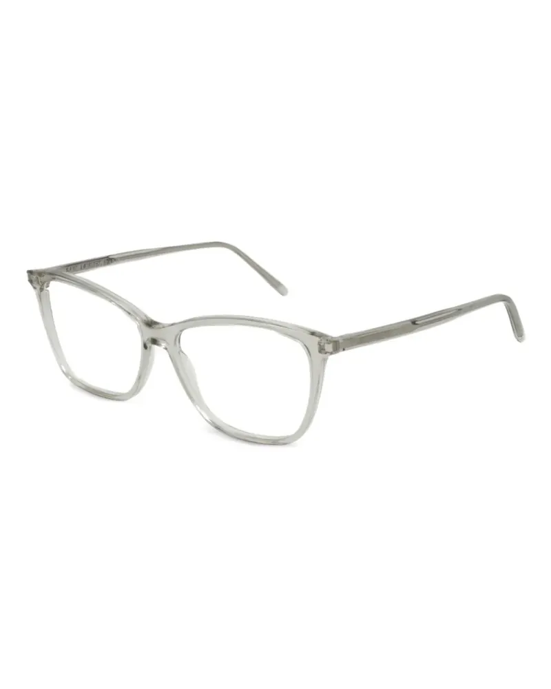 Saint Laurent Brille mit eckigem Gestell - Nude Nude