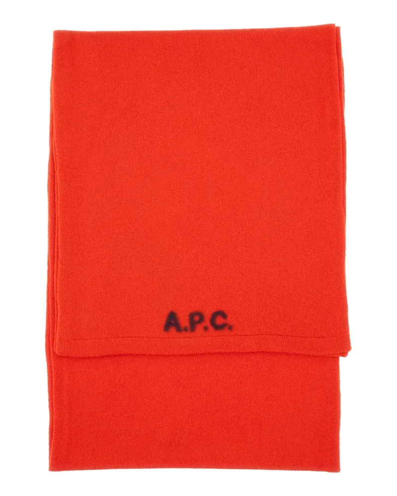 A.P.C. logo-embellishment scarf - Rot Rot