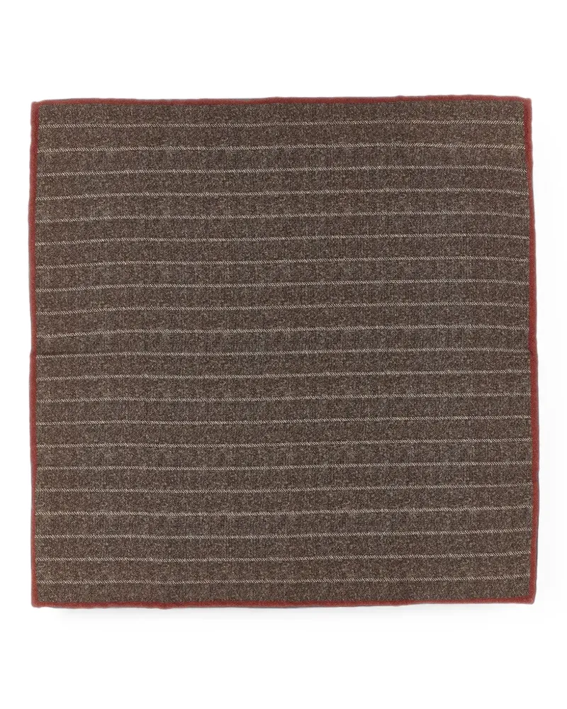 Brunello Cucinelli Einstecktuch mit Nadelstreifen - Braun Braun