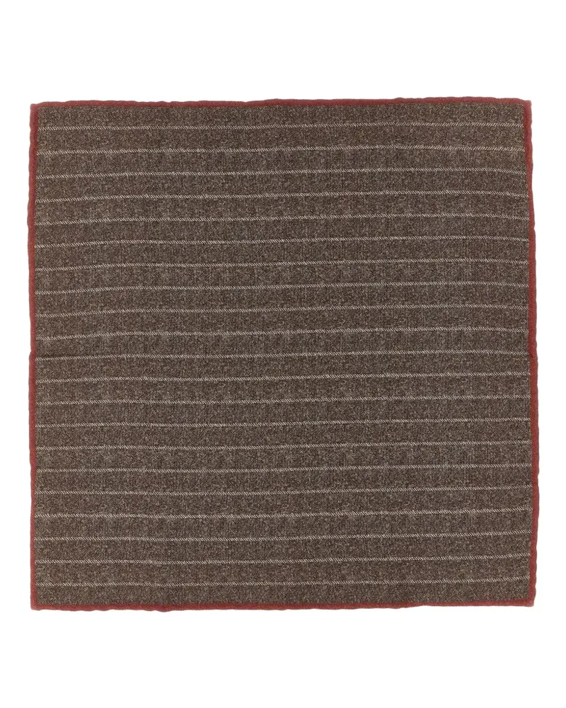 Brunello Cucinelli Einstecktuch mit Nadelstreifen - Braun Braun