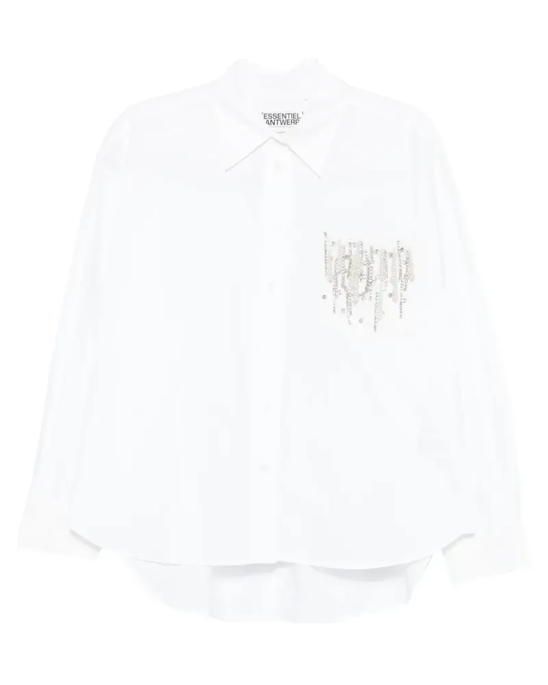 Essentiel embellished pocket shirt - Weiß Weiß