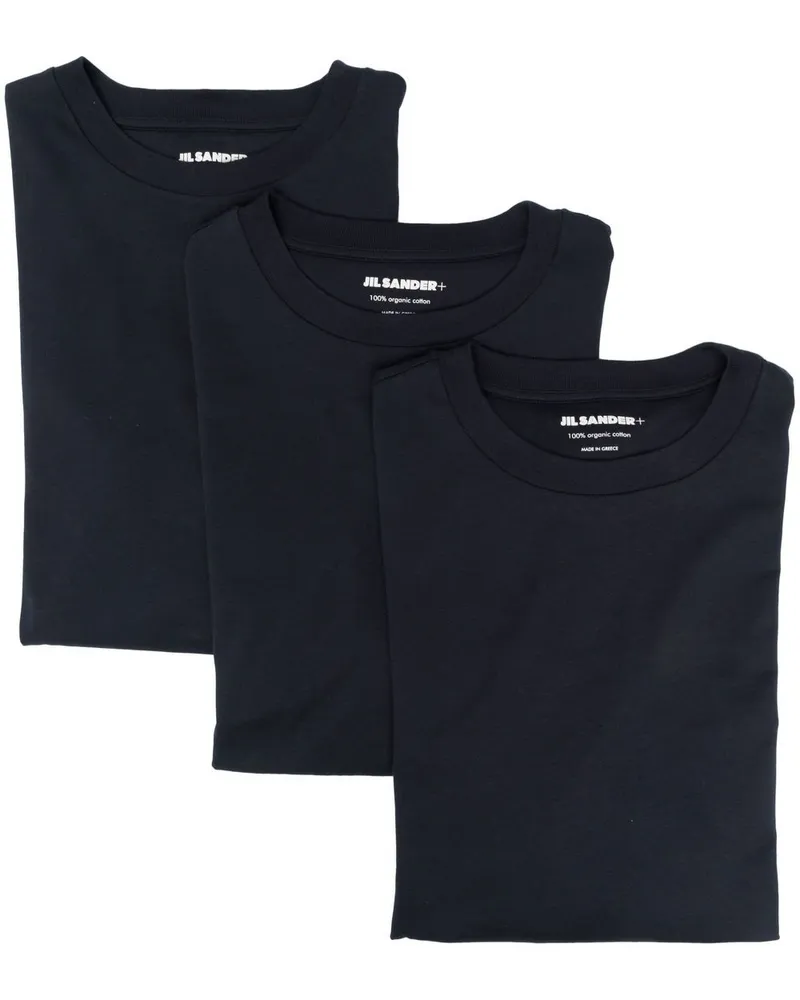 Jil Sander Set aus drei T-Shirts mit rundem Ausschnitt - Blau Blau