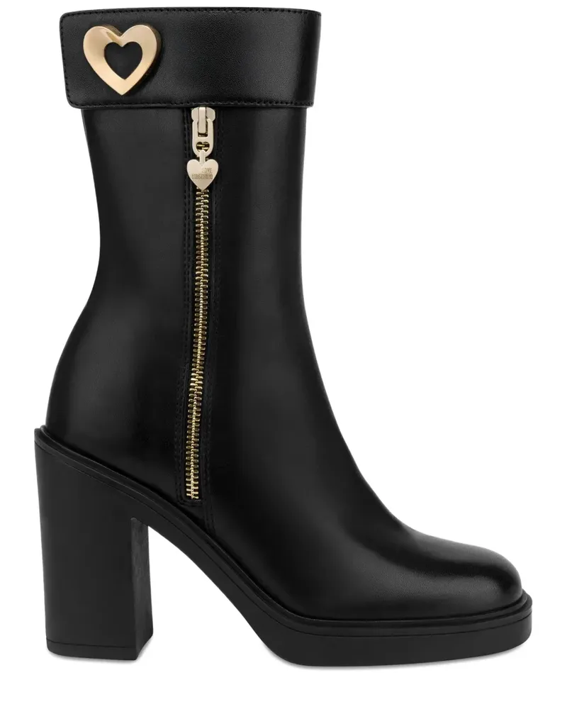 Moschino Stiefel mit Absatz - Schwarz Schwarz