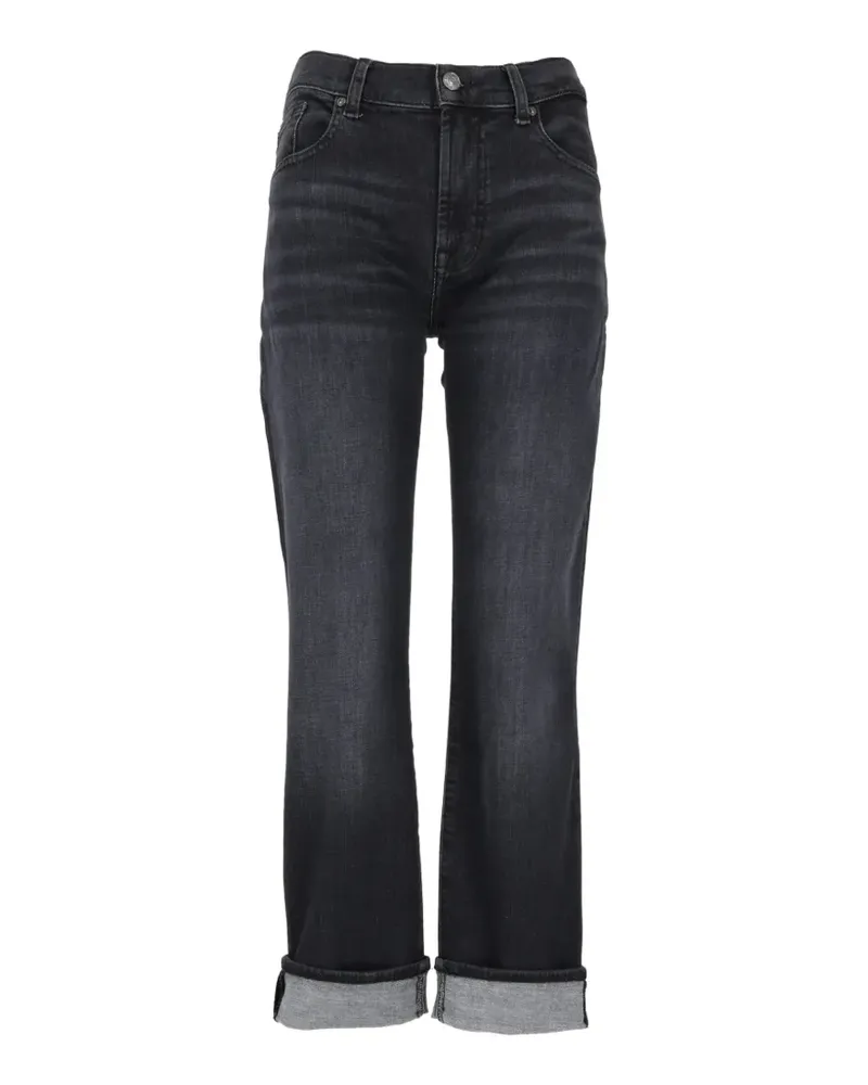 7 for all mankind whiskering-effect jeans - Schwarz Schwarz