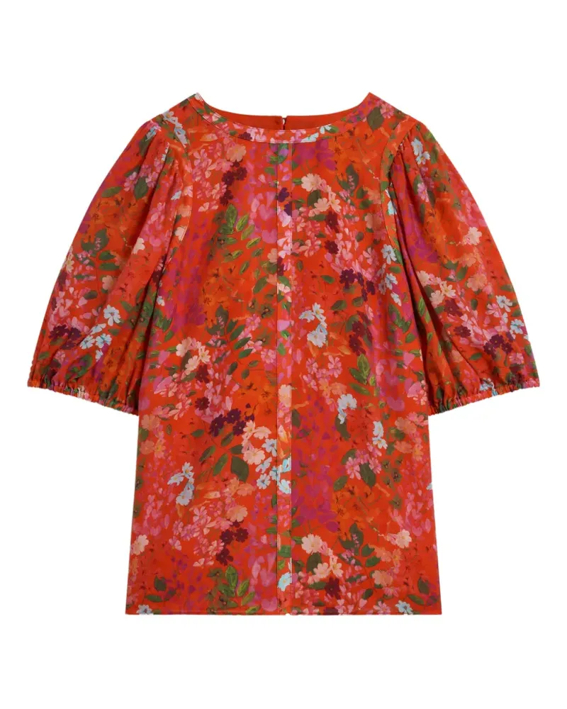 Ted Baker Hahtie floral-print puff-sleeve top - Rot Rot