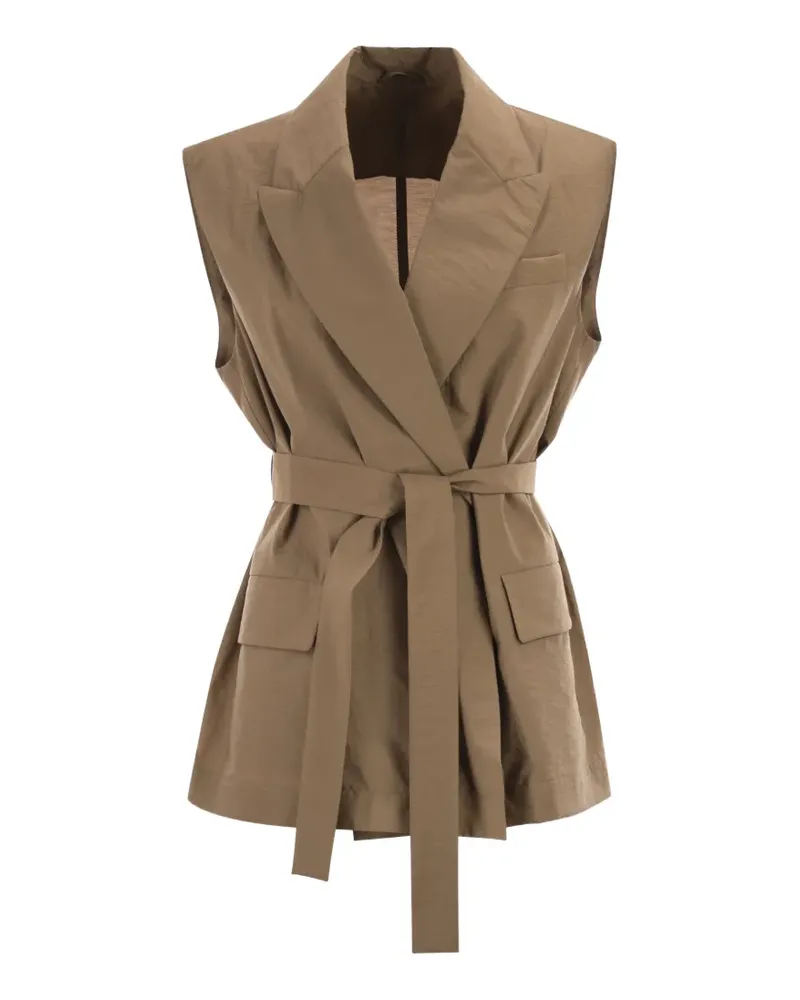 Brunello Cucinelli belted waistcoat - Braun Braun