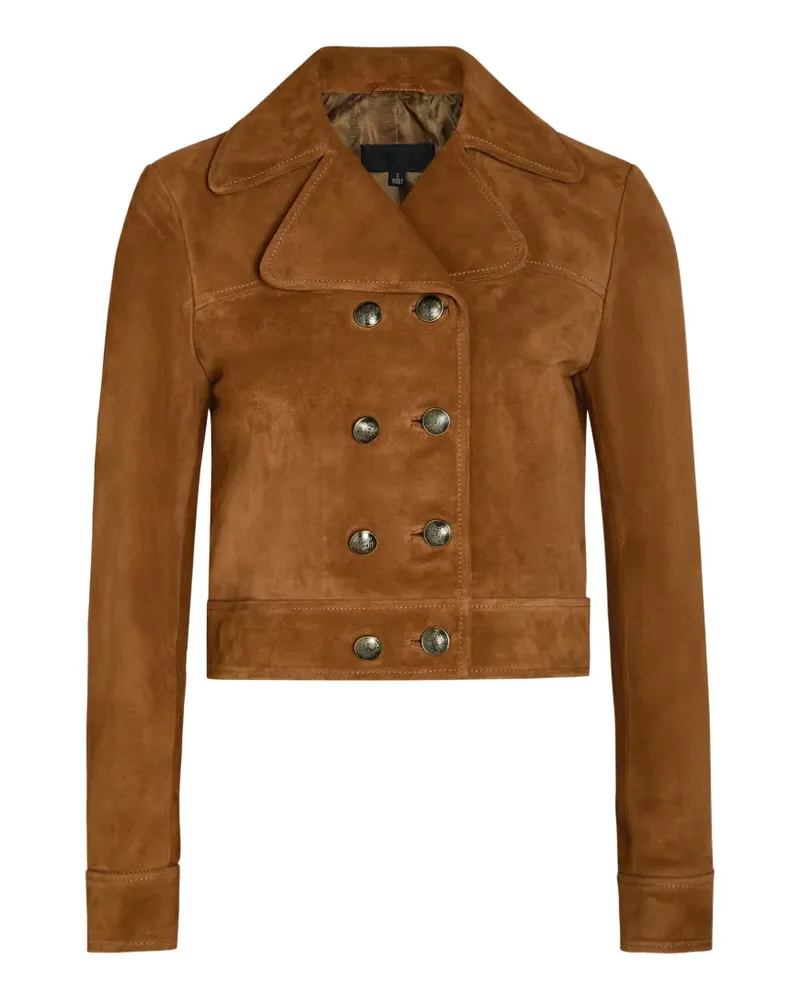 Nili Lotan Doppelreihige Lederjacke - Braun Braun