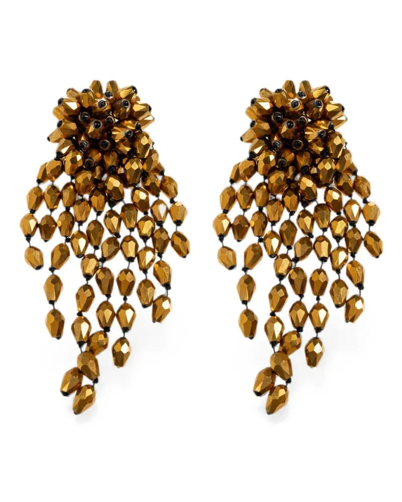 Isabel Marant Hanabi Ohrclips mit Kristallverzierung - Gold Gold