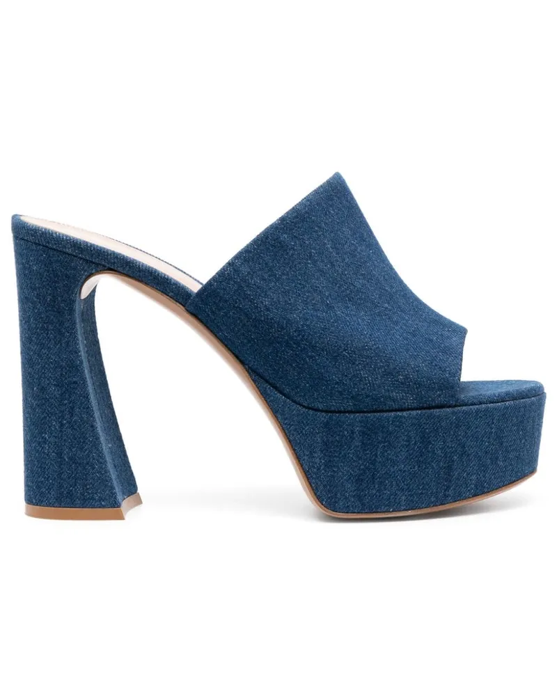 Gianvito Rossi Mules mit Plateausohle 130mm Blau