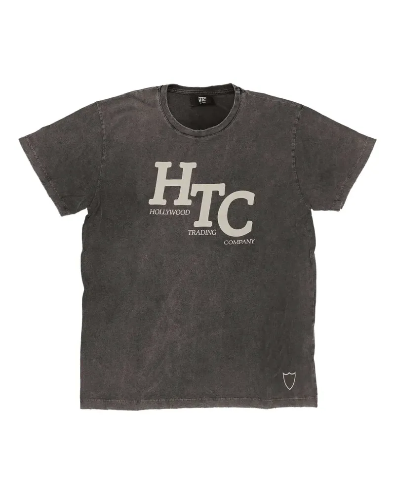 HTC Hollywood Trading Company T-Shirt im Distressed-Look - Grau Grau