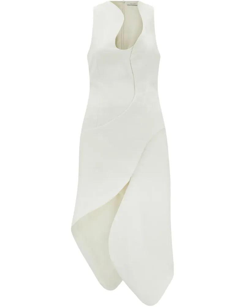 Ferragamo Asymmetrisches Midikleid - Weiß Weiß