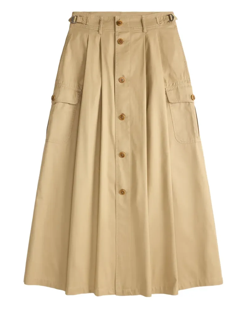 Ralph Lauren Midirock mit aufgesetzten Taschen - Nude Nude