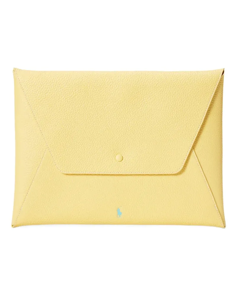 Ralph Lauren envelope leather pouch - Gelb Gelb