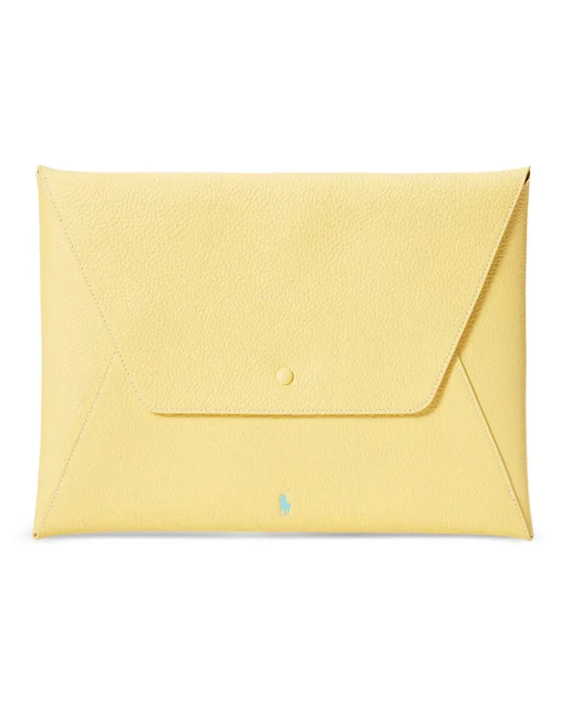 Ralph Lauren envelope leather pouch - Gelb Gelb
