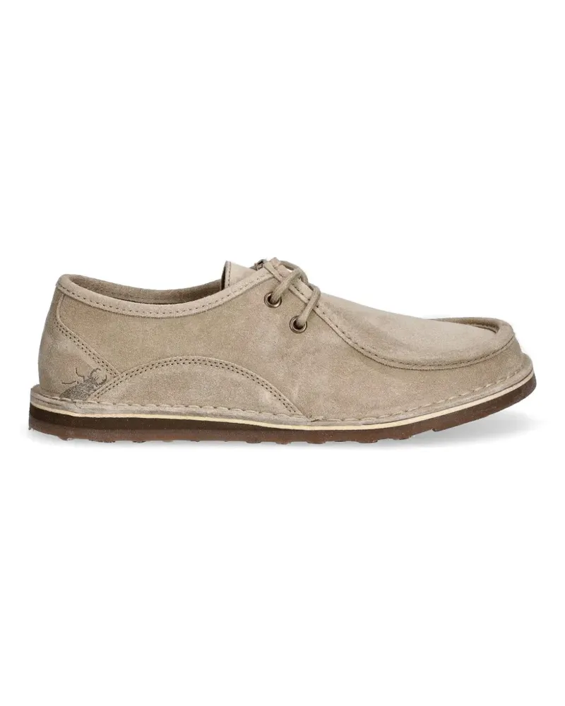 Fly London suede moc-toe boat shoes - Nude Nude
