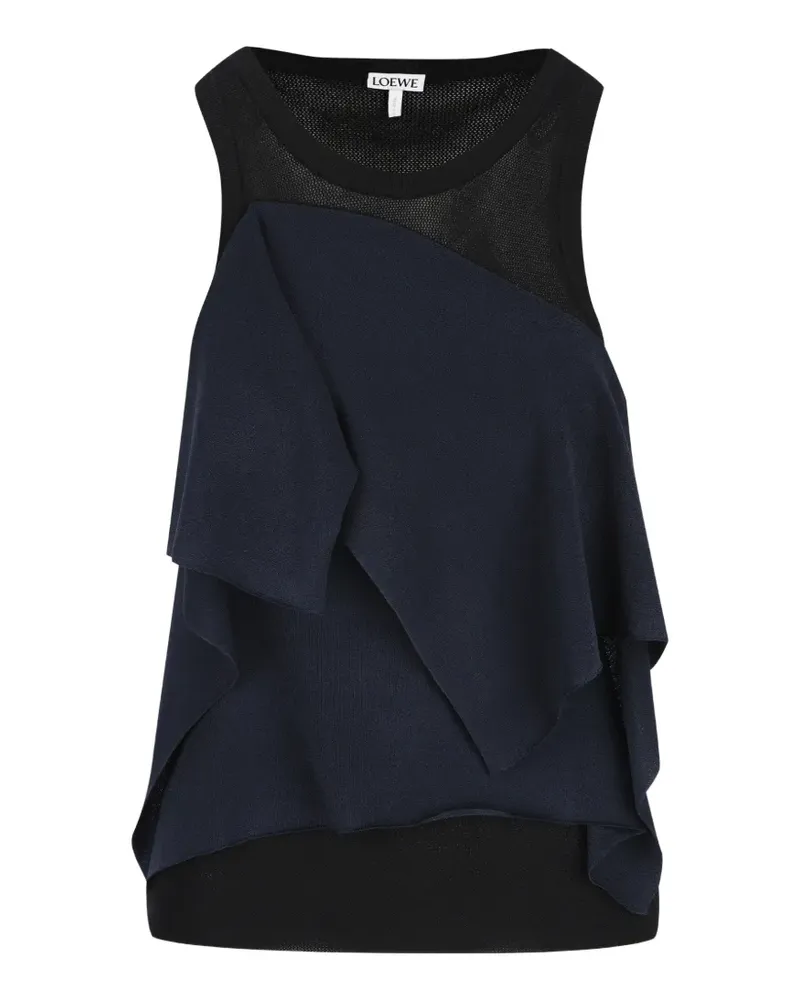 Loewe draped sleeveless top - Blau Blau