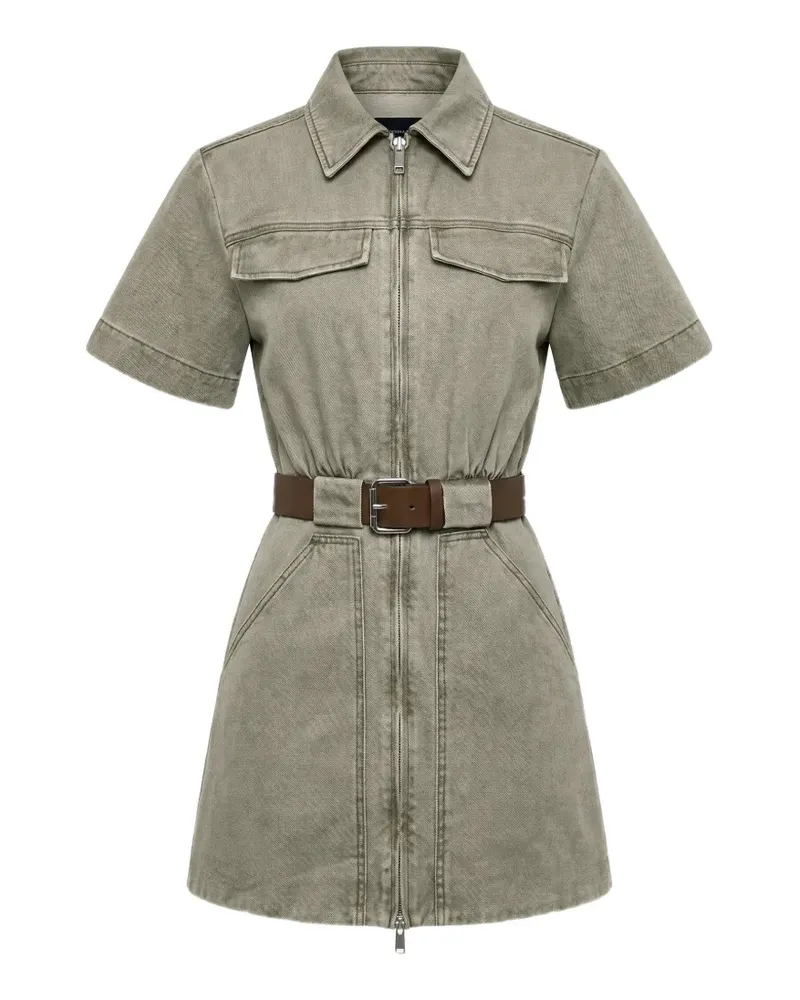 NICHOLAS Embla belted utility mini dress - Grün Grün