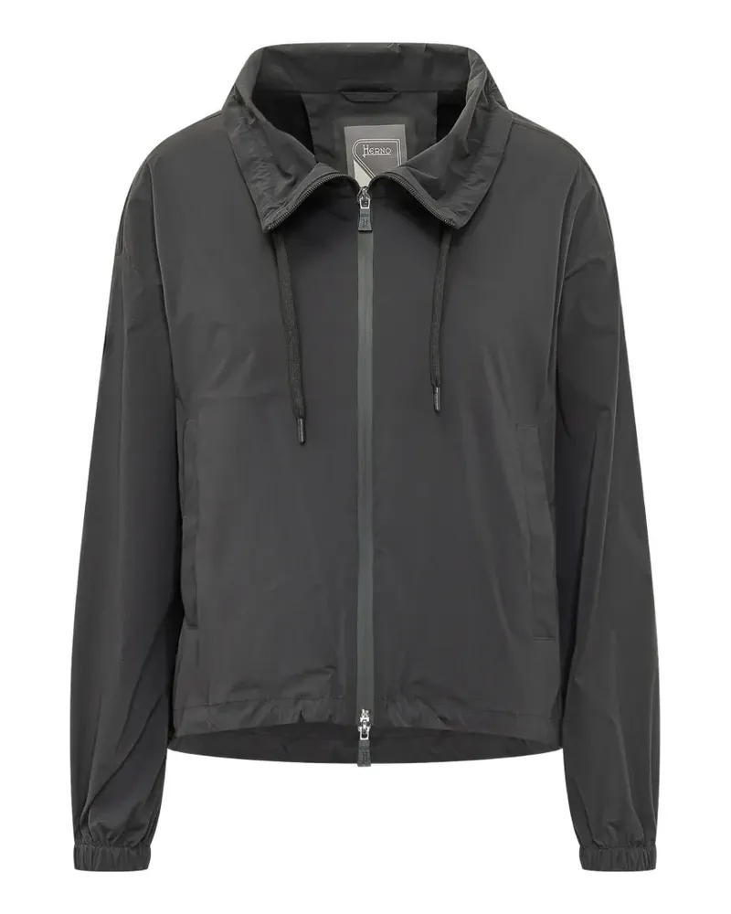 Herno drawstring hooded jacket - Schwarz Schwarz
